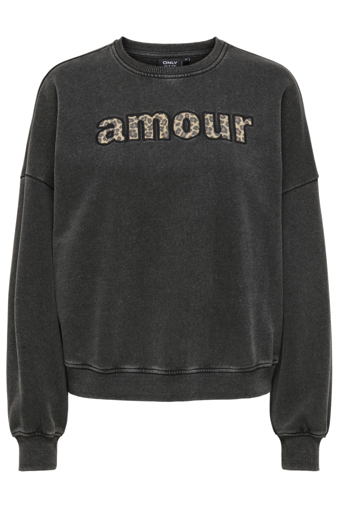 ONLLINDA LIFE L/S O-NECK PRINT CS S 15359243 Black/Amour/(leo)